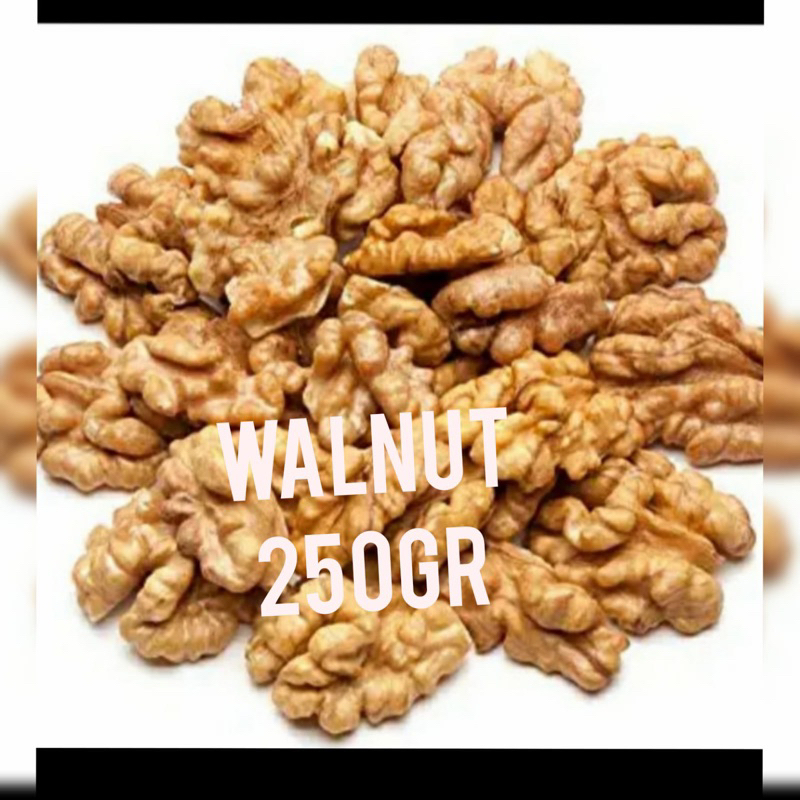 

KACANG WALNUT ECER 250GR, CAMPURAN MAKANAN ATAU ADONAN ROTI/KUE ATAU CEMILAN BERGIZI TINGGI