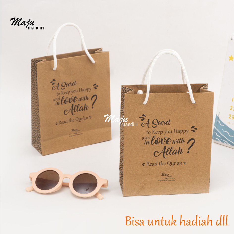 

MAJU MANDIRI SUKAMAJU Kemasan Hadiah Tas Shoping Bag Untuk Alquran Buku Ukuran A6