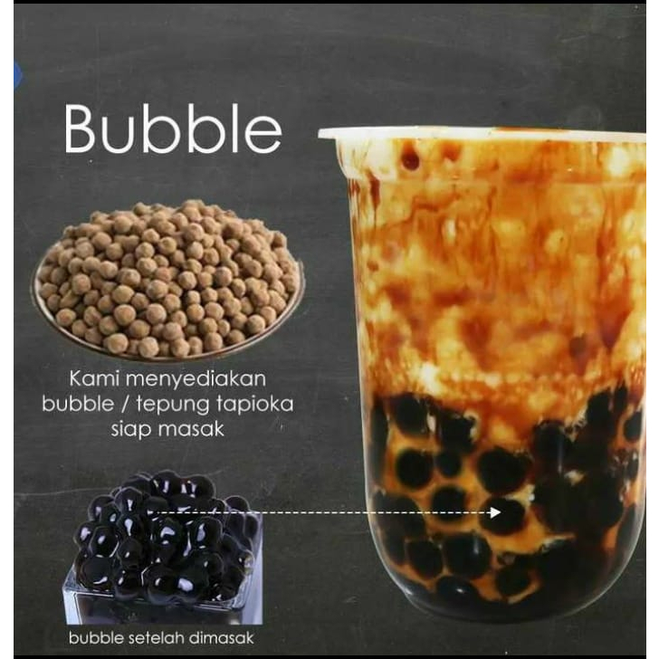 500 g BOBATEE  / TOPPING BOBA / BUBBLE DRINK / TAPIOCA PEARL / MUTIARA HITAM / TOPING MINUMAN KEMASAN 1/2 kg