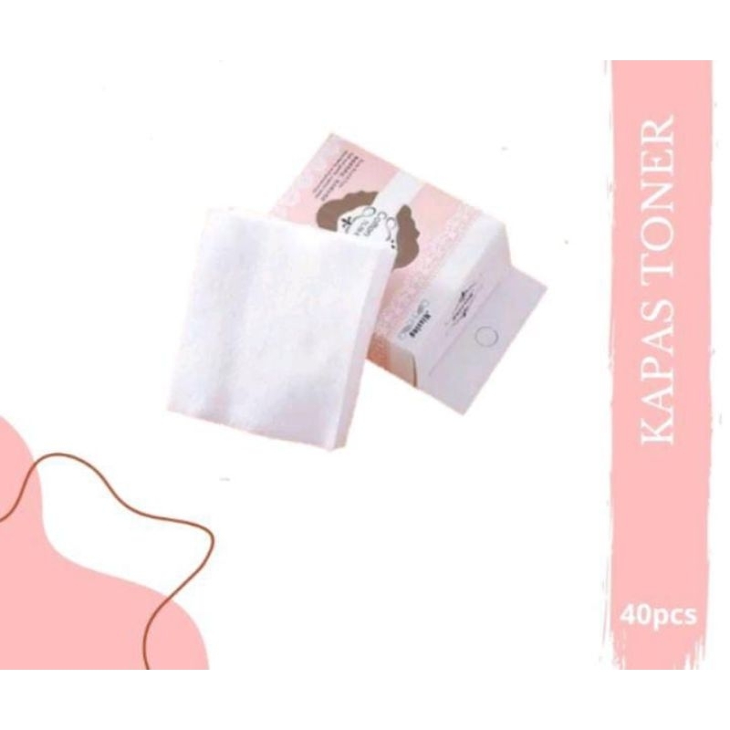 KAPAS TONER FACIAL COTTON PADS 40 LEMBAR / KAPAS TIPIS MAKE UP / KAPAS