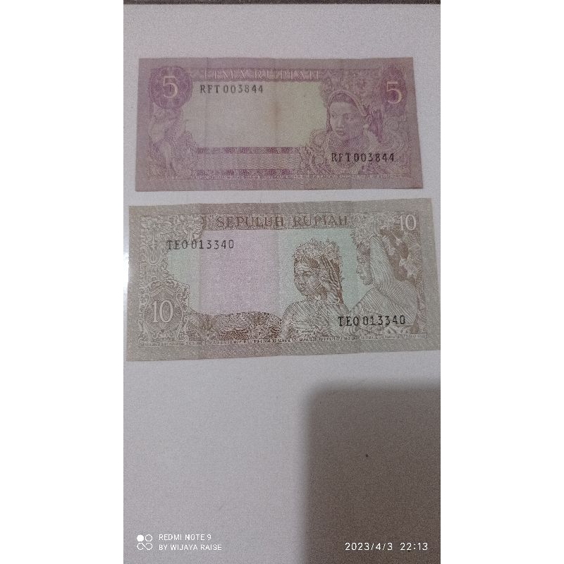 uang kertas  edisi lama tahun 1960
