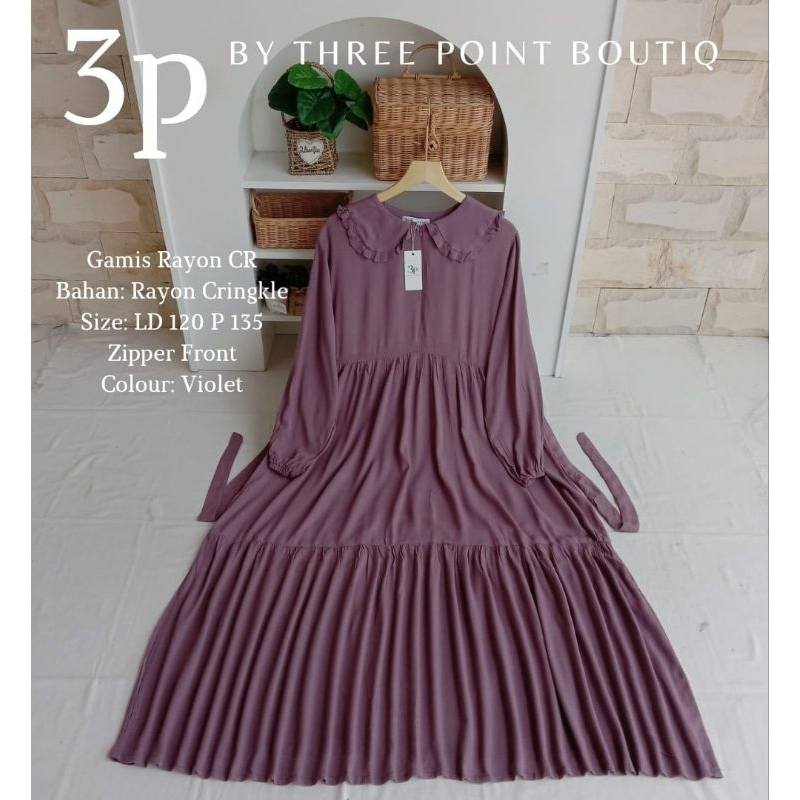 Gamis Rayon Crinkle Gamis Rayon CR Gamis 3Point