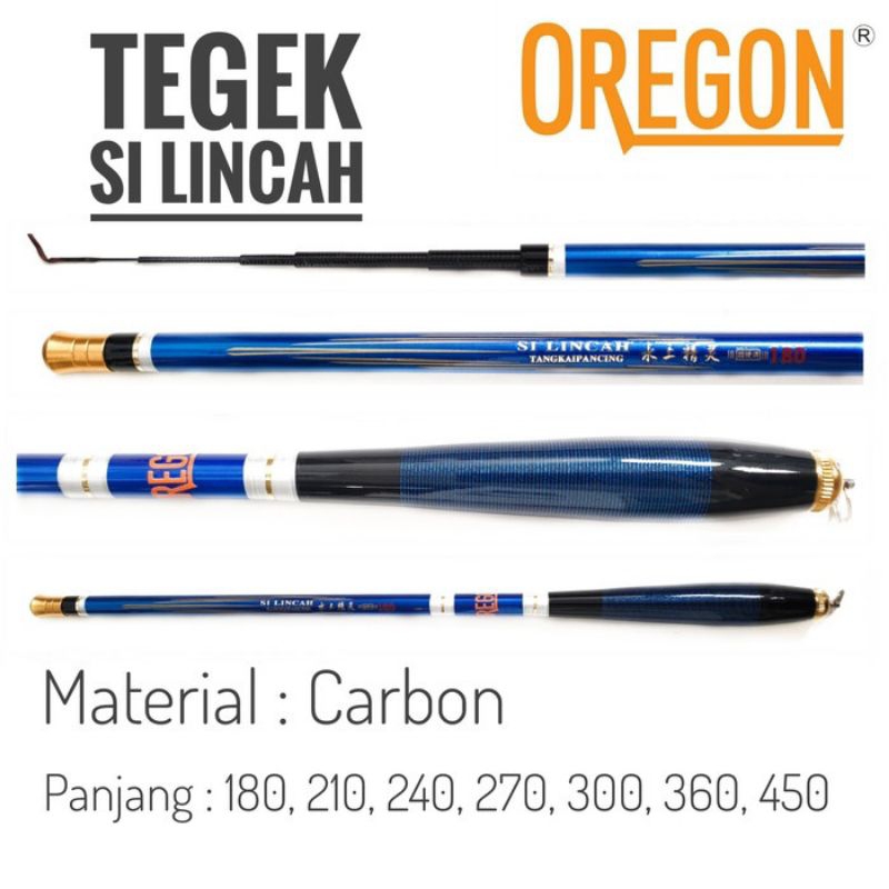Joran Tegek Oregon Silincah 270/300/360/450 Ruas Pendek