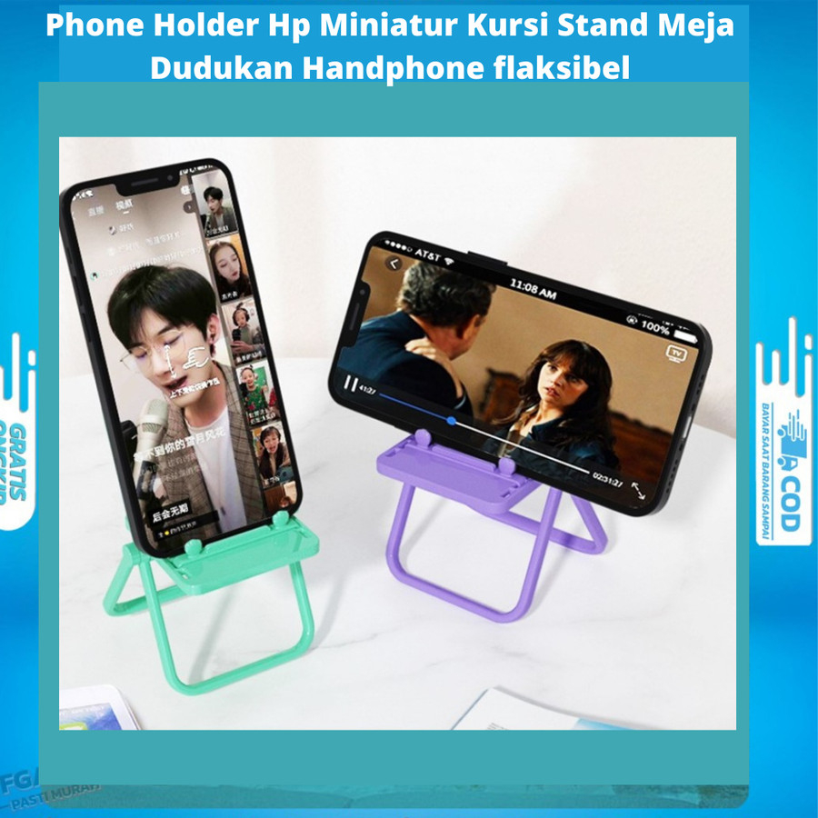 Phone Holder Hp Miniatur Kursi Stand Meja Dudukan Handphone flaksibel