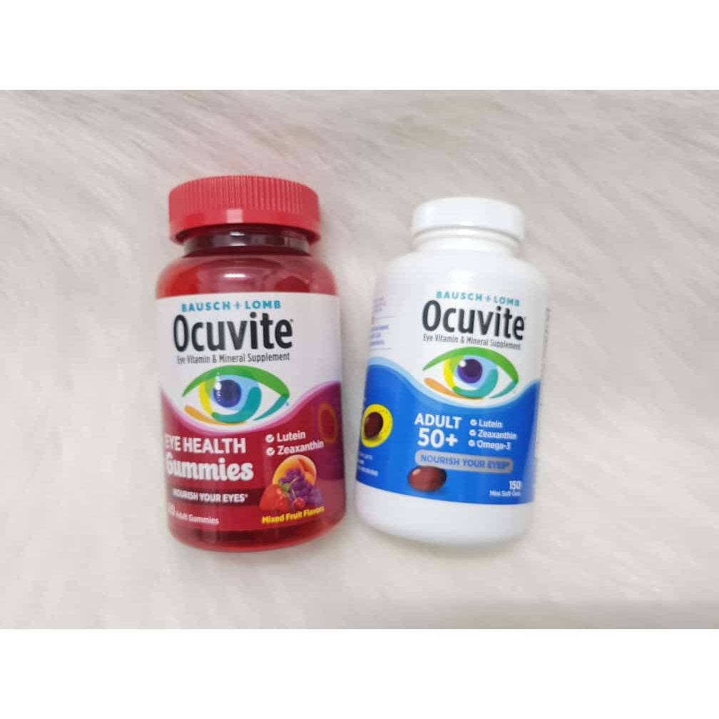 Bausch Lomb Ocuvite Adult 50+ With Vitamin D 90 / 150 Mini Softgels with vitamin D Antioxidant and Lutein