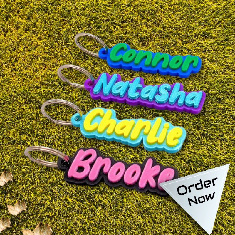 gantungan kunci akrilik / gantungan kunci nama akrilik/ganci akrilik