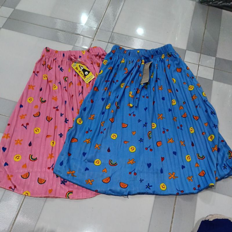 (KAKTUS)Rok plisket anak kaktus umur 3-12 tahun/rok plisket anak perempuan motif kaktus uk m,l,xl dan xxl