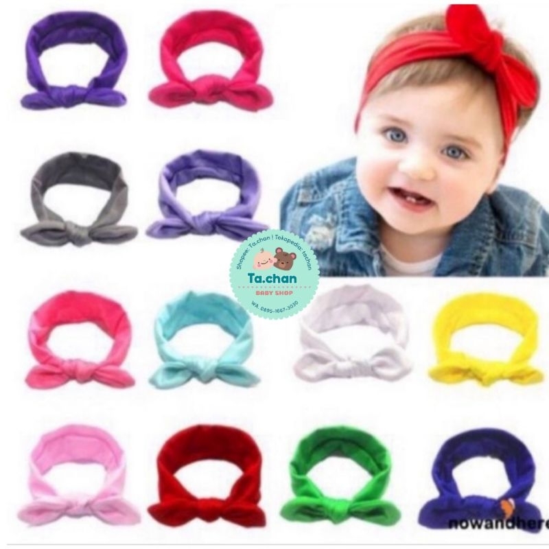Bando pita kelinci bayi / Bando bayi kelinci / bando bayi / bandana bayi / bandana pota kelinci / bandana anak /kado anak