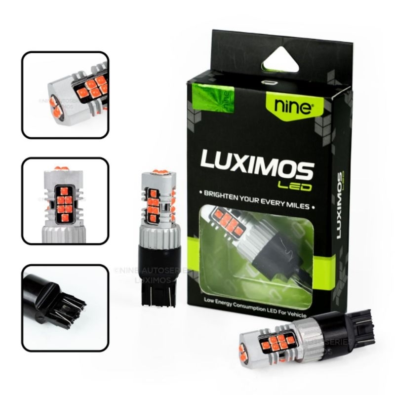 SATU PC LAMPU STOP REM S25/ T20 SB1 NINE LUXIMOS MODE REDUP TERANG BUKAN KEDIP STOP REM MOTOR DAN MOBIL TRUCK