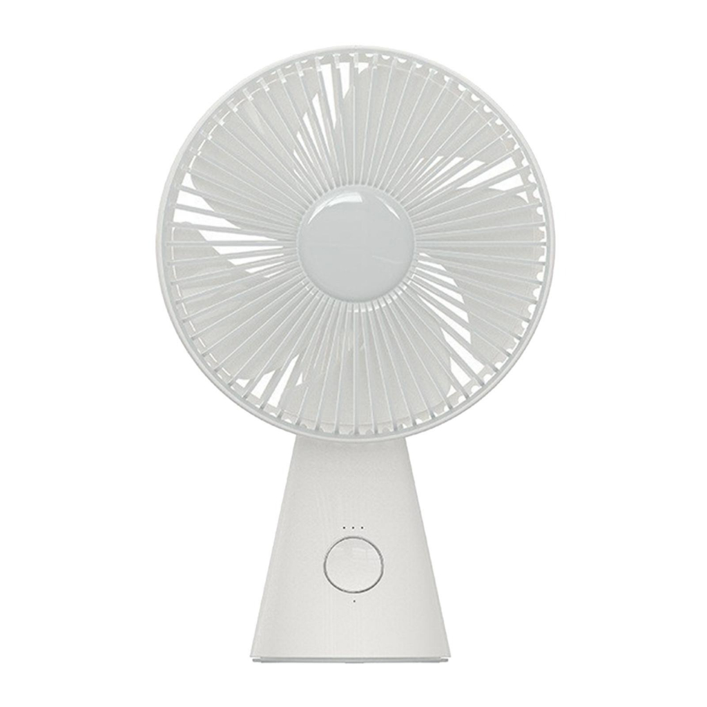 Kipas Angin Meja Desk Fan 3 Speed USB Charge 3000mAh - 372 - White