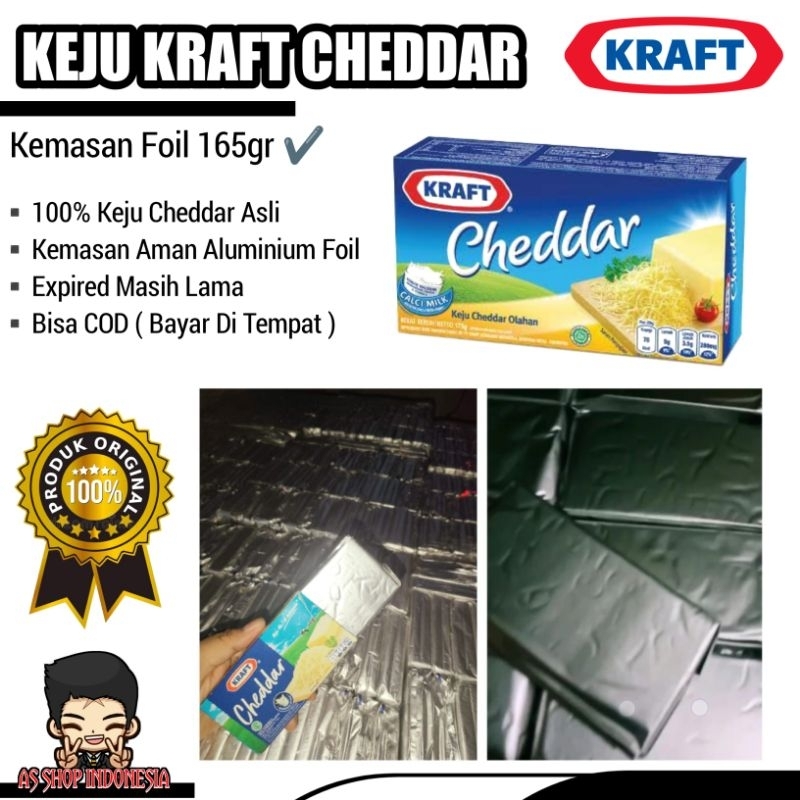 

Keju Kraft Cheddar 300gr Kemasan Foil Termurah