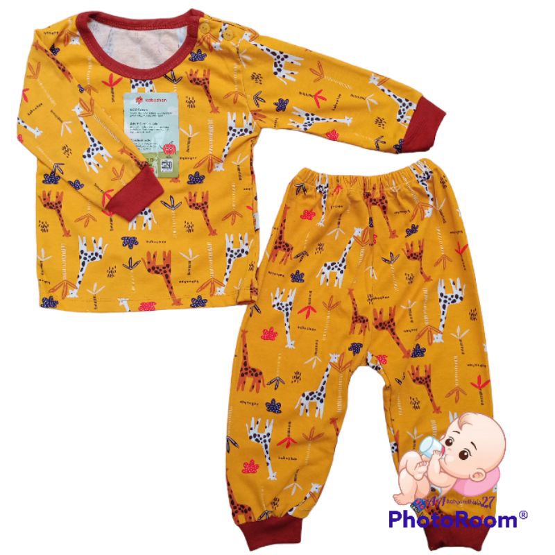 KABOCHAN 3Padang Setelan Baju Bayi Lengan Panjang Full Printing Ukuran S M L XL SNI Nyaman Murah Berkualitas