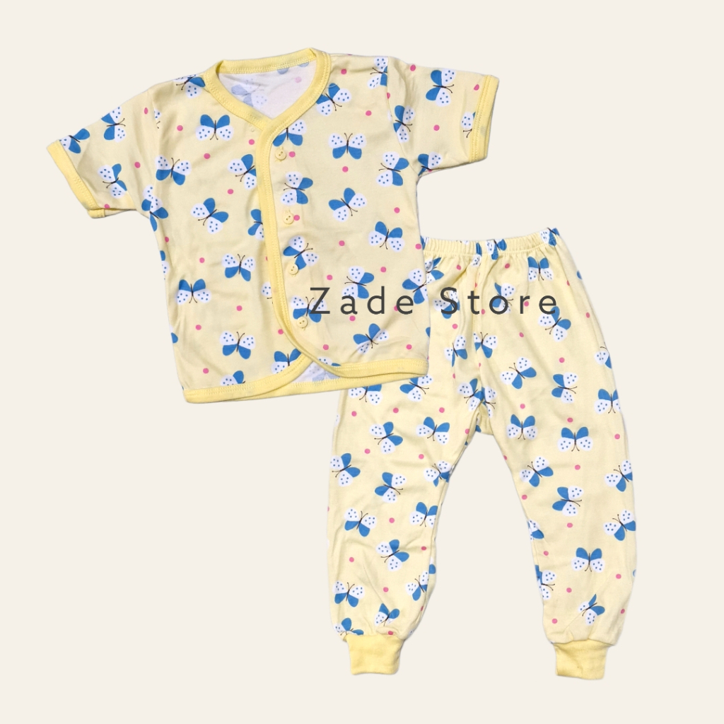 Setelan piyama bayi lengan Panjang Pendek SNI Little Owl one set baju bayi newborn celana panjang baju kancing