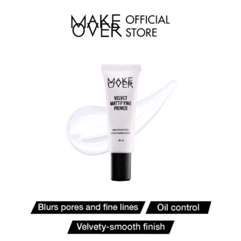 Velvet Mattifying Primer 20 ml By MAKE OVER | Ready Stock