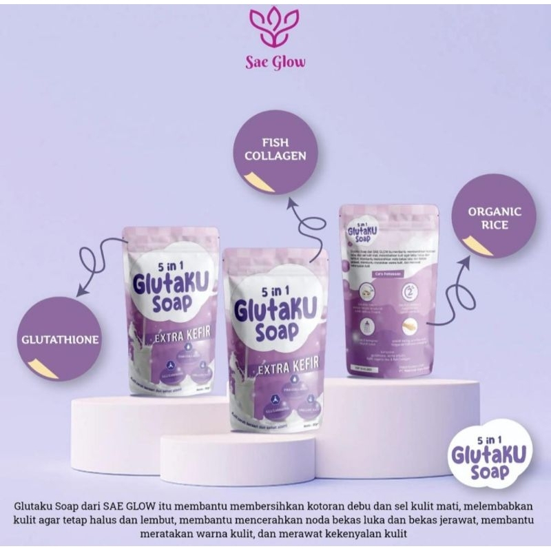 [Viralll] Glutaku Soap 5 in 1 By Sae Glow | Sabun Pemutih