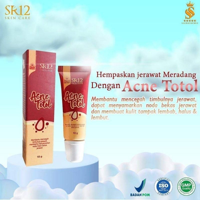 ACNE TOTOL SR12/Cream jerawat ampuh/ jwrawat kempes kering/ OBAT JERAWAT