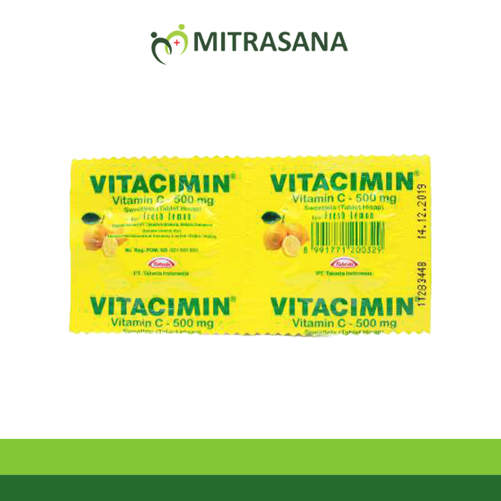 Vitacimin C Original/Orange 500mg 50'S 100tablet