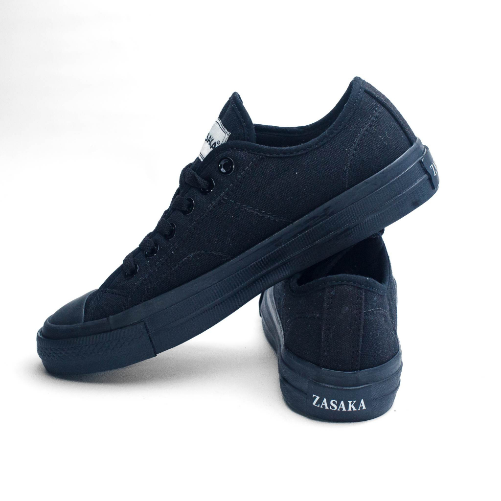 Zasaka - Sepatu Rungkad Full Hitam Sneakers Casual Pria