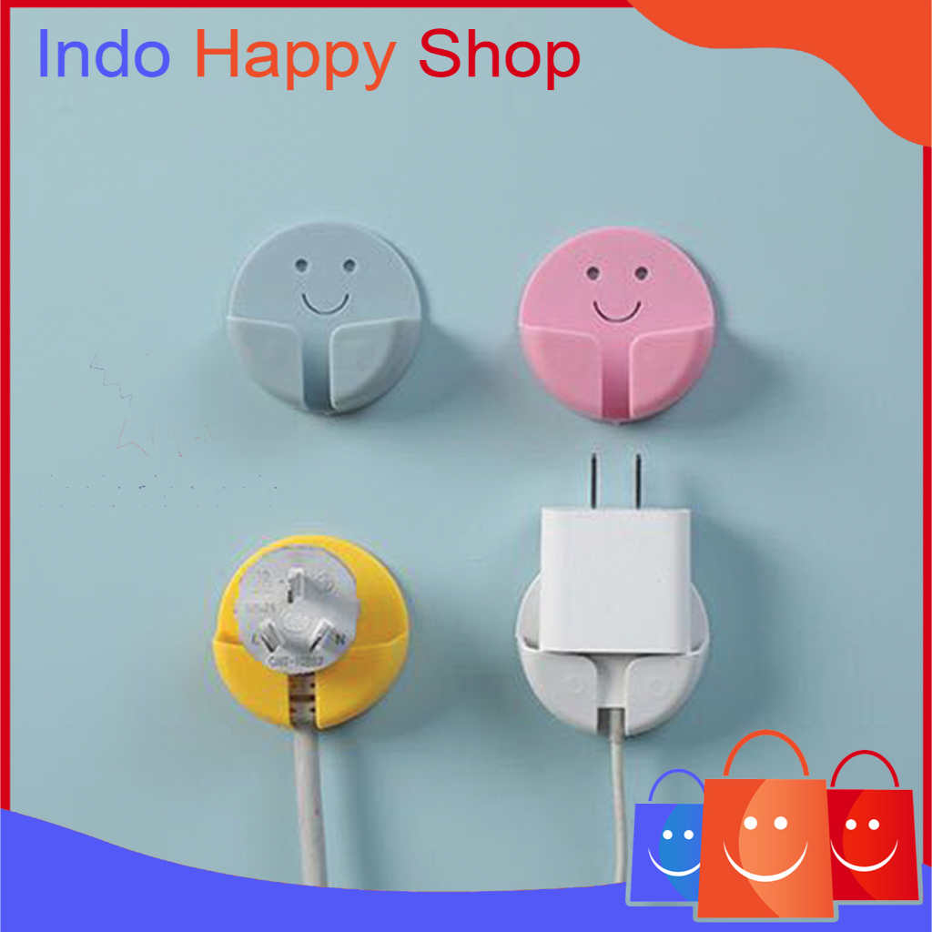 ⭐️𝐈𝐇𝐒 𝐋𝐚𝐦𝐩𝐮𝐧𝐠 𝟗𝟕𝟑⭐️Gantungan Penahan Kepala Kabel Kepala Charger Motif Smiley