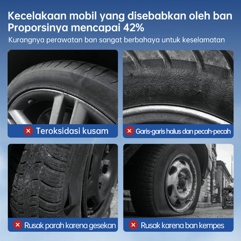 Glodway Semir Ban/Pengilap Ban Foam/Semir Ban Motor/Pembersih Ban Mobil dan Motor/Perawatan Ban Retak/Tire Polish