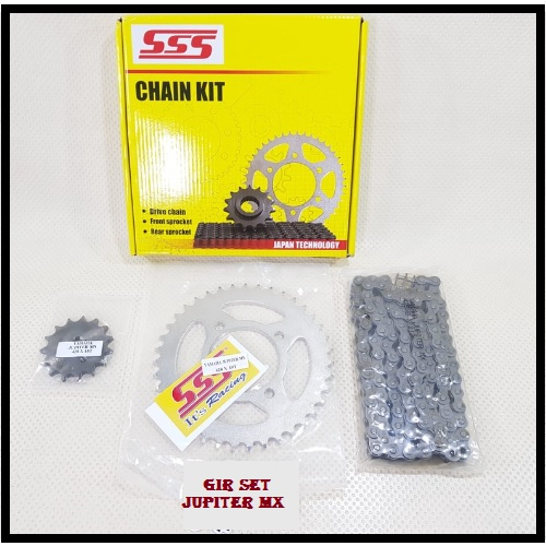 GIR GER GEAR SET SSS 428 15 39T JUPITER MX MODEL STANDART SSS ORIGINAL HEAVYDUTY JUPITER MX