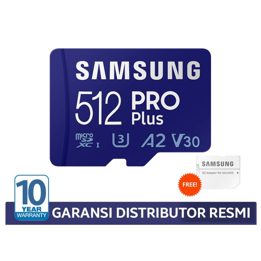 Samsung PRO PLUS MicroSD 128GB 256GB 512GB Micro SD Garansi Resmi