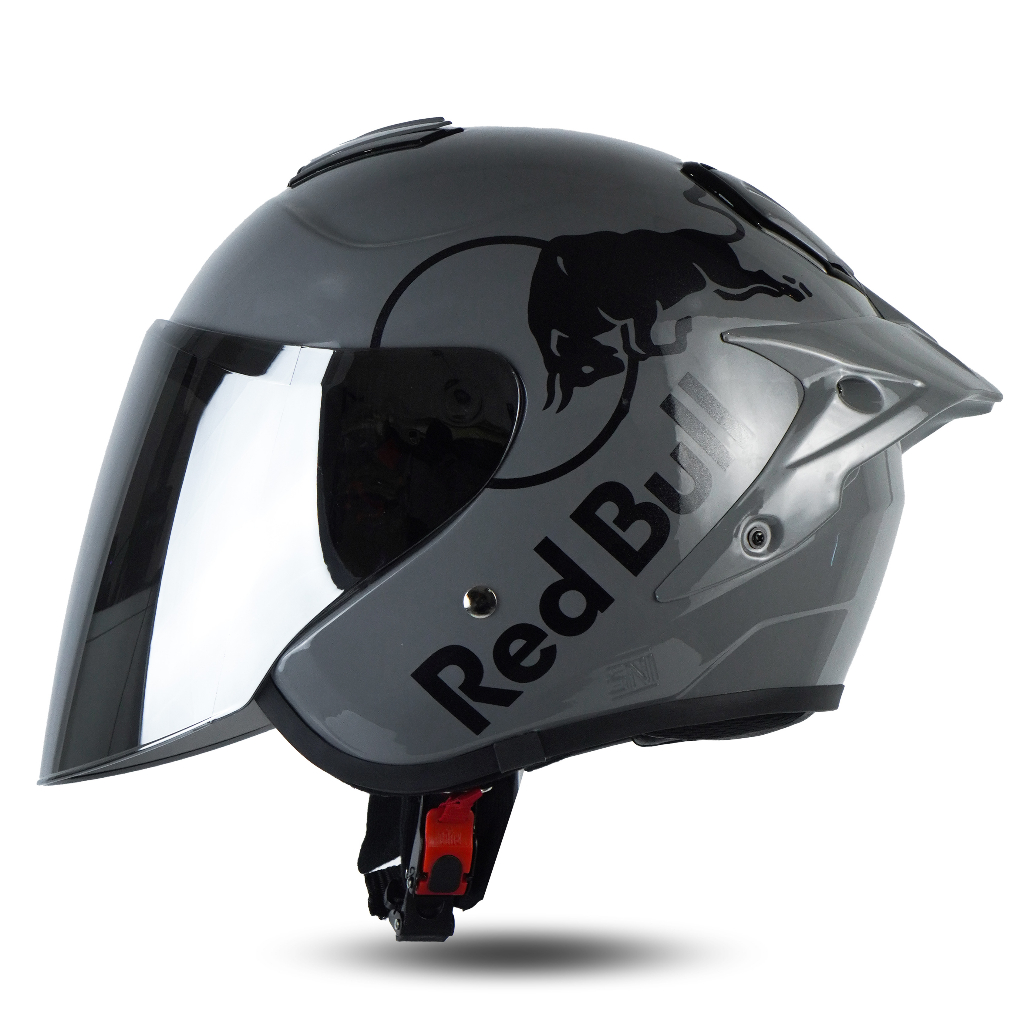 Helm Half Face SNI RED BULL Untuk Pria Dan Wanita Dewasa SNI Bisa Cod