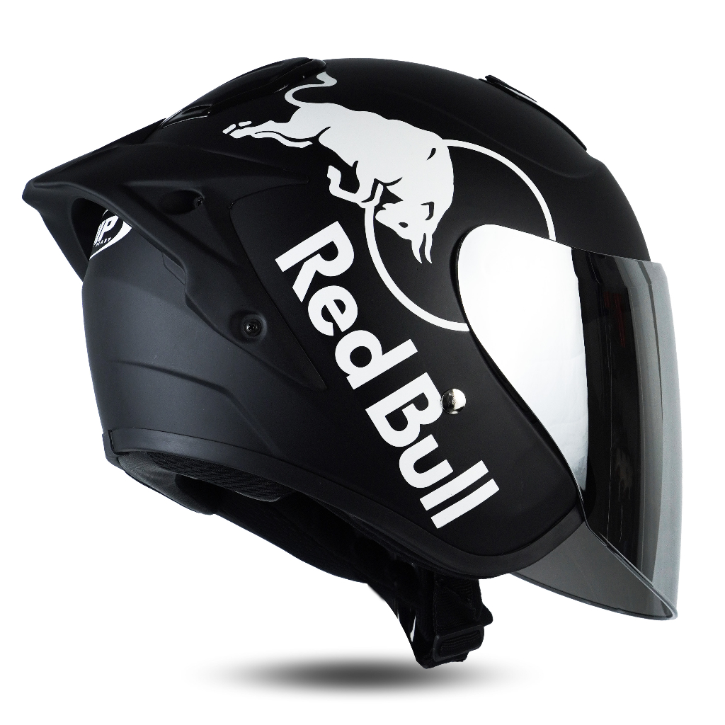 Helm Half Face SNI RED BULL Untuk Pria Dan Wanita Dewasa SNI Bisa Cod