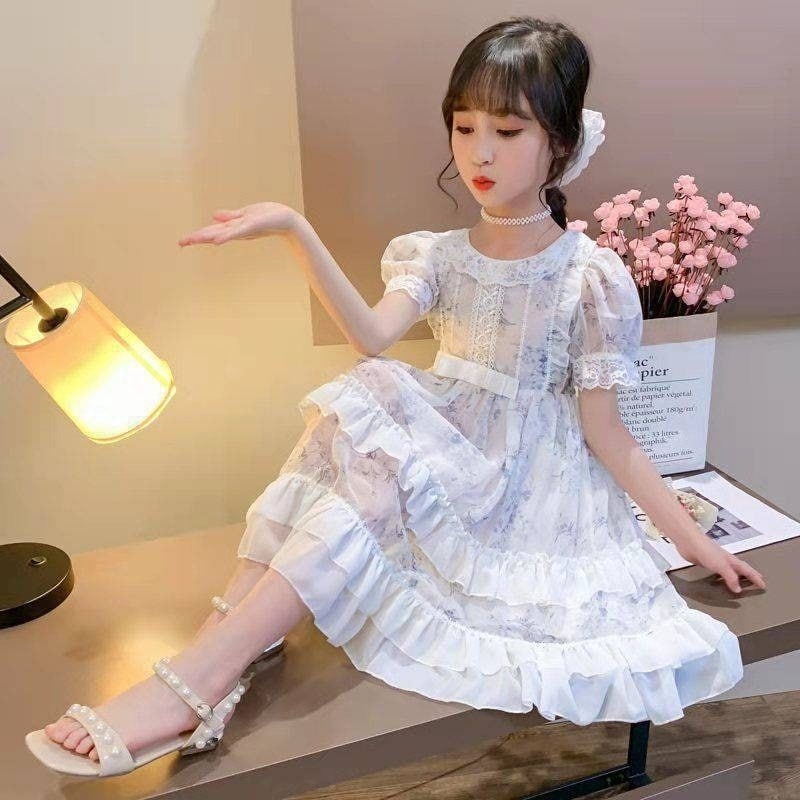 Baju Dress Pesta Lolita Anak Perempuan Mewah Vintage Import