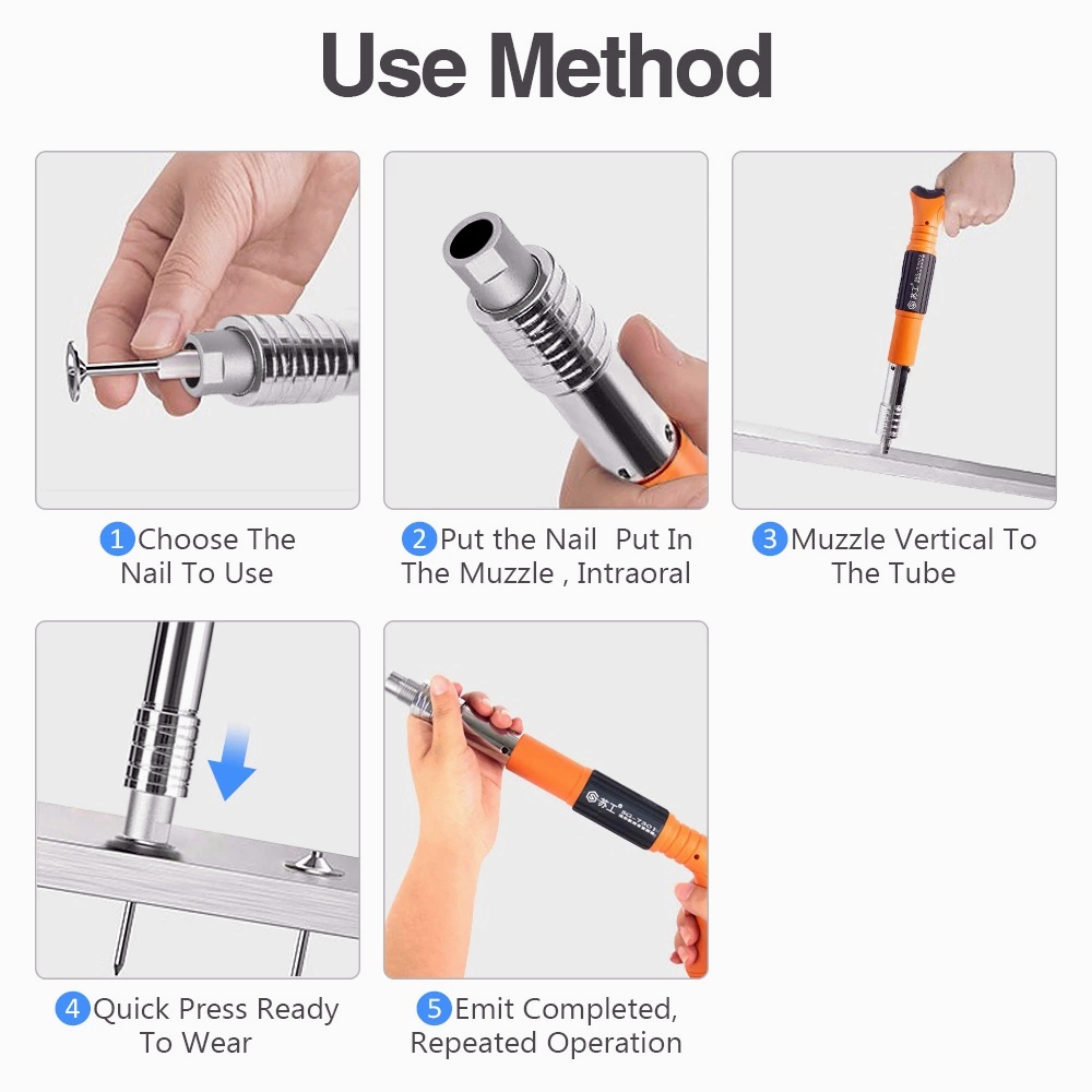 Alat Paku Tembak Beton/ Nail Gun /Paku Tembak Manual /Fastening Gun /Ramset Gun/ Pipa Air Tetap Kabel Tetap Mesin Paku Keling Pengencang Dinding Rumah Slot