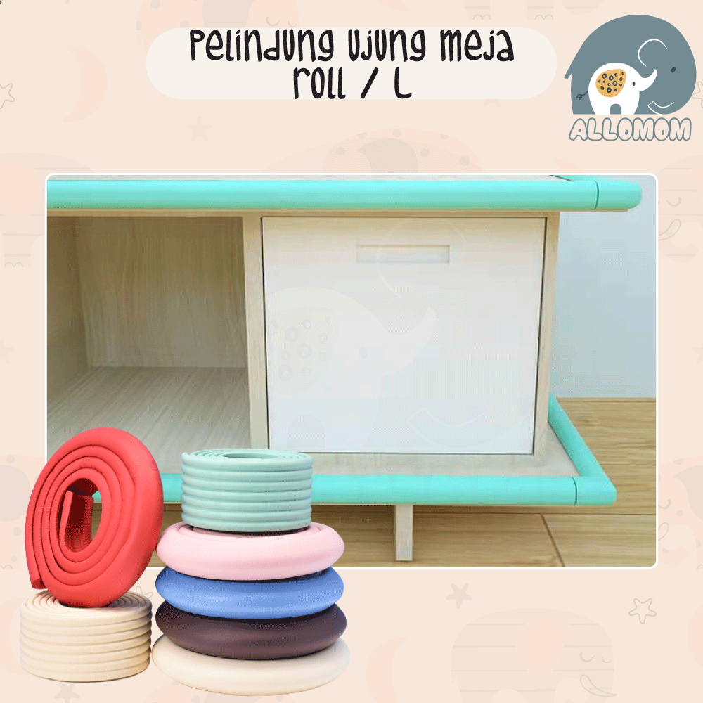 ( IMPORT ) Pelindung / Pengaman Ujung / Sudut Meja Toddler Bayi Aman Karet Safety Table Corner