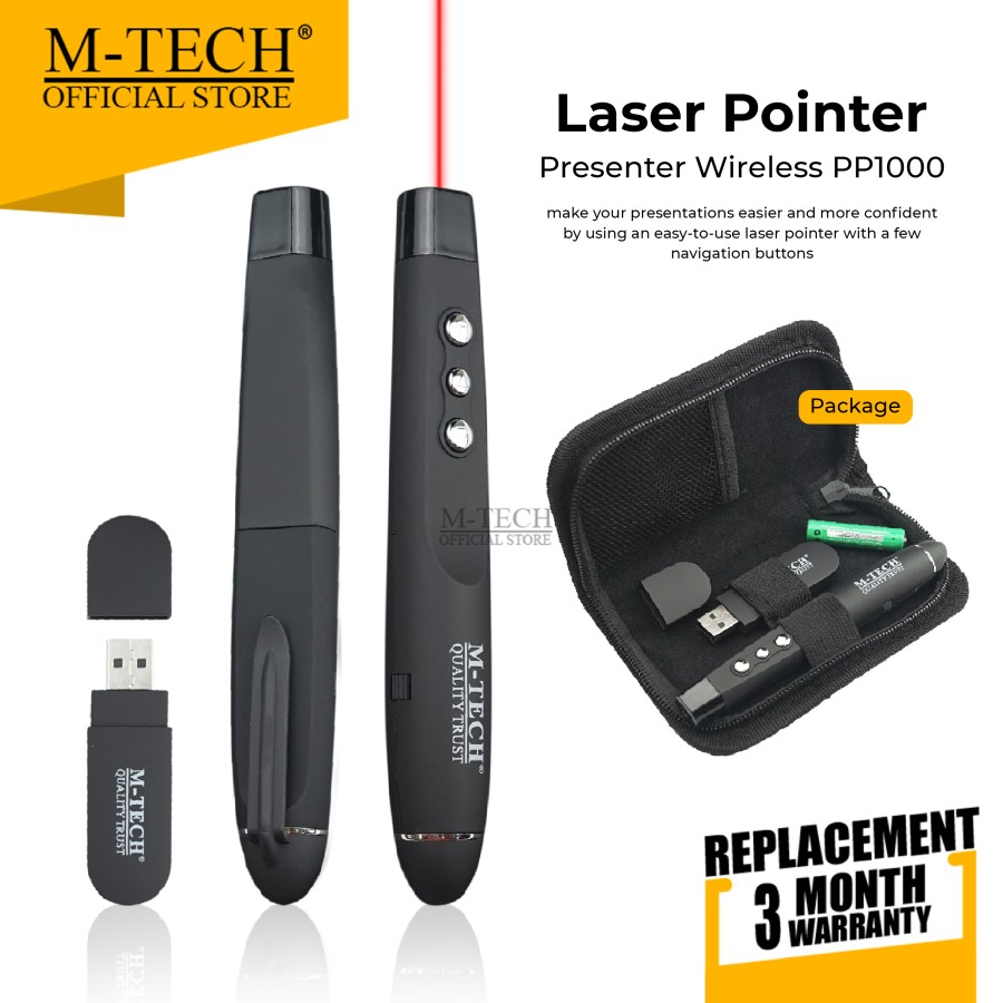 Wireless presenter m-tech 2.4ghz usb2.0 pp-1000 - Laser pointer pp1000