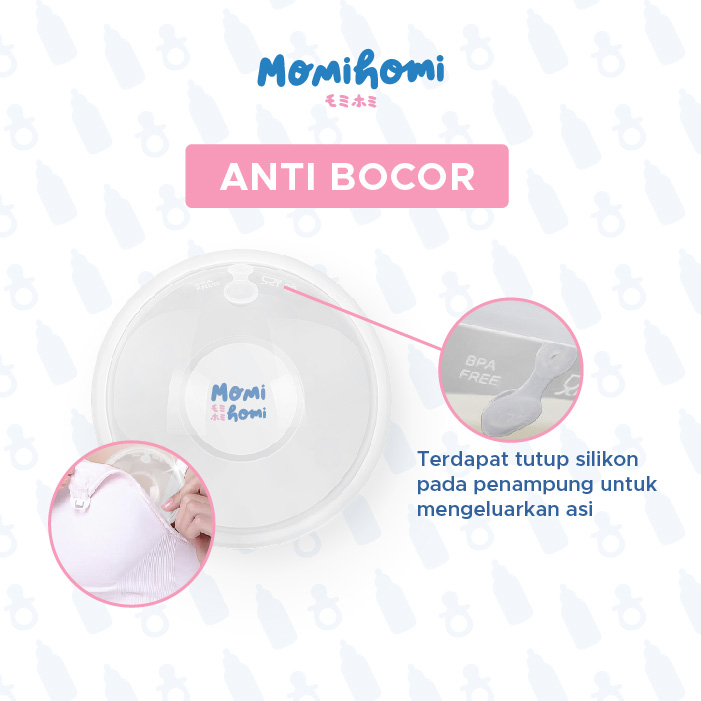 MOMI HOMI Breast Milk Collection Shell tempat / wadah penampung asi Saver Collector susu ASI Alternatif Breast Pad Penampung ASI Isi 2 Silikon Kantong Asi Dalaman Bra