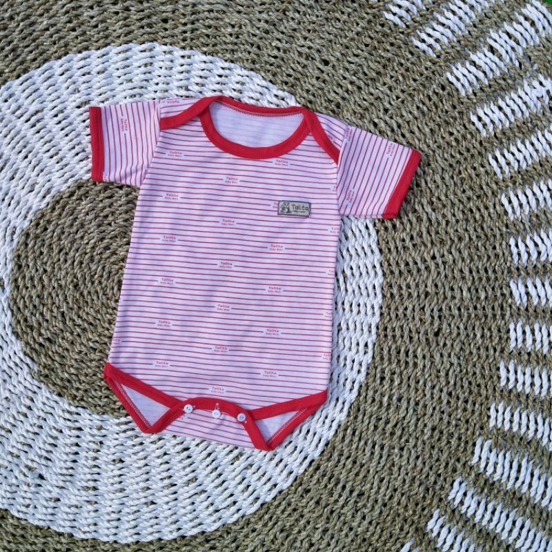 3 Pcs Jumper Bayi Jumpsuit Seri Warna Merah Bodysuit Baby