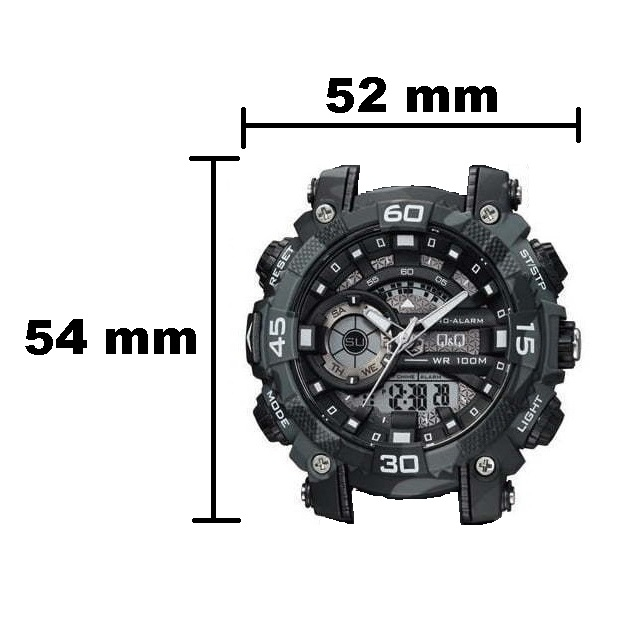 Jam Tangan Pria Casual Sporty Digital Double Time Pria Original Q&amp;Q QnQ QQ GW87 GW87J Series