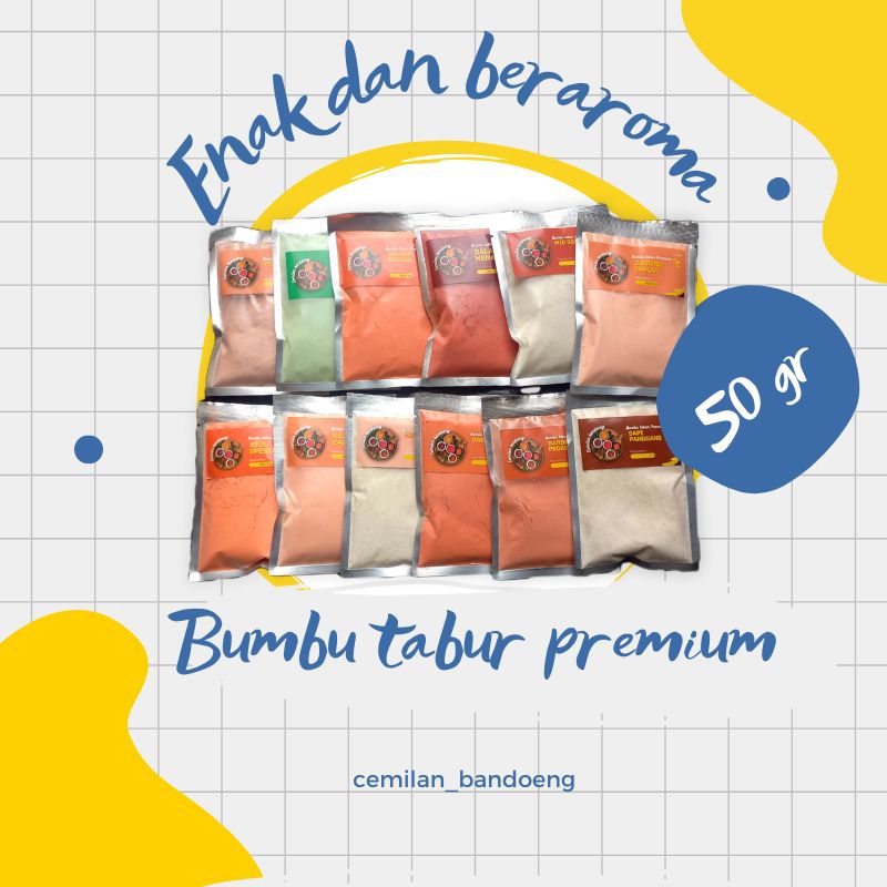 

BUMBU TABUR PREMIUM KEMASAN EKONOMIS 50GR