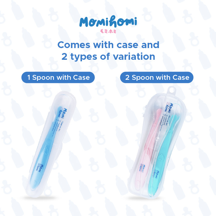 MOMI HOMI Sendok Makan Bayi 01 Silikon Peralatan Perlengkapan MPASI Baby Safety Spoon Lentur Sendok Makan Silicone Mpasi Baby Food Spoon