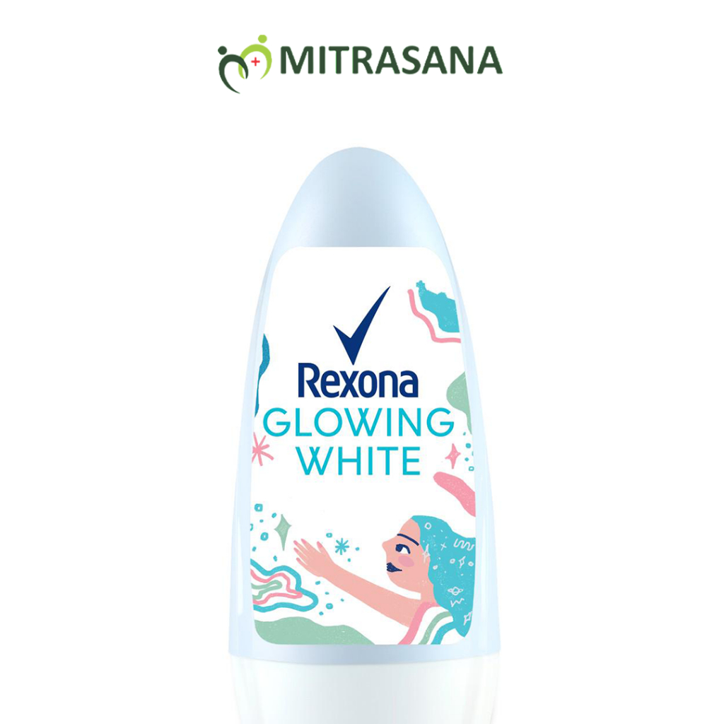 Rexona Deodorant Roll On Glowing White 40ml Anti Bakteri