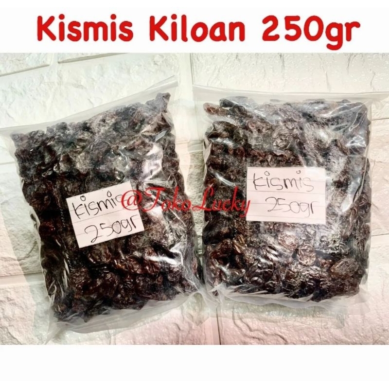 

Kismis Kiloan kemasaan 250gr /Kismis black brown / brown /Kismis hitam