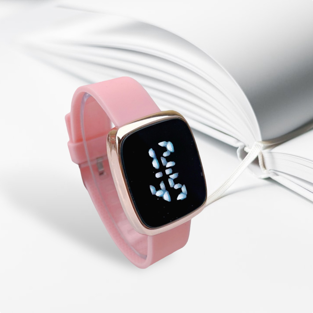 COD Jam Tangan Wanita Fos*il  Fs7490 TL Led Touch Screen digital Strap Tali Rubber M186