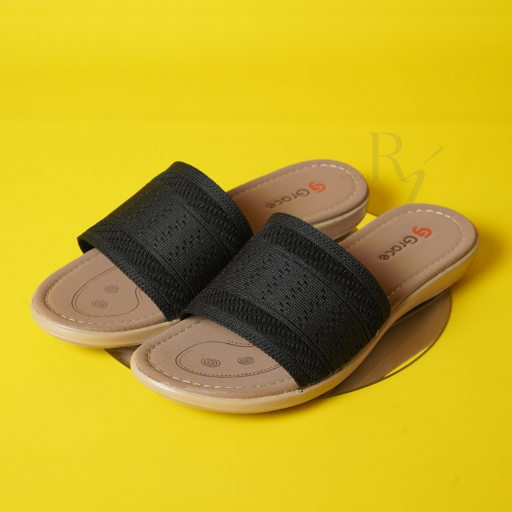 GRACE [RJP 401] Sandal Selop Rajut Sandal Selop Wanita Sendal  Selop Kokop Rajut