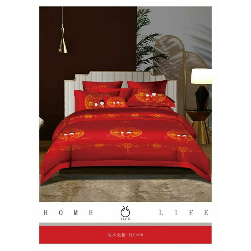 Sprei Wedding Katun Jepang. Sprei Motif Suangsi Hong &amp; Naga