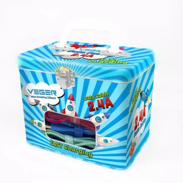 Kabel Data VEGER V110 MICRO 1 Toples isi 40 Pcs 1M Fast Charging Original veger