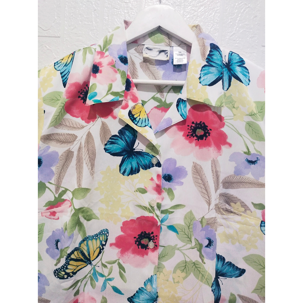 Udlia Atasan Wanita Jumbo Kemeja Pendek Jumbo Motif