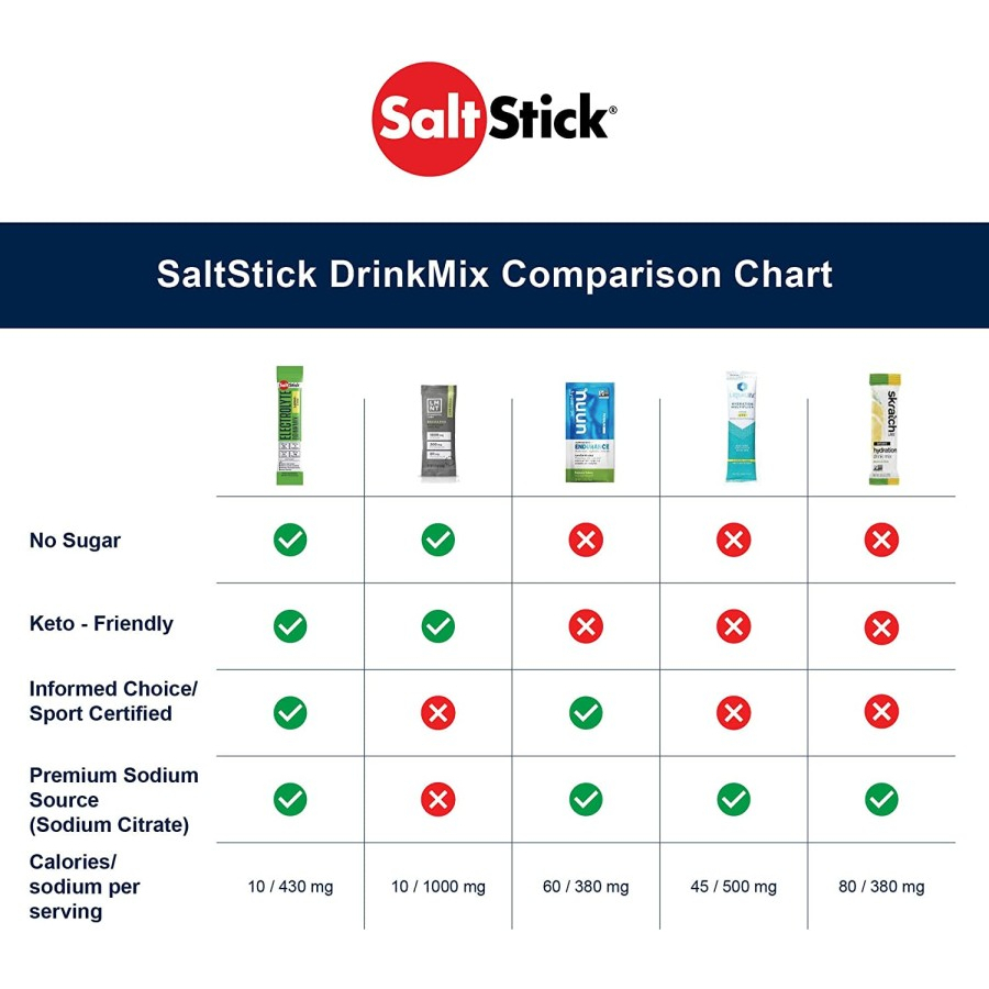 SaltStick DrinkMix Electrolyte Replacement Mix Powder lari sepeda kram