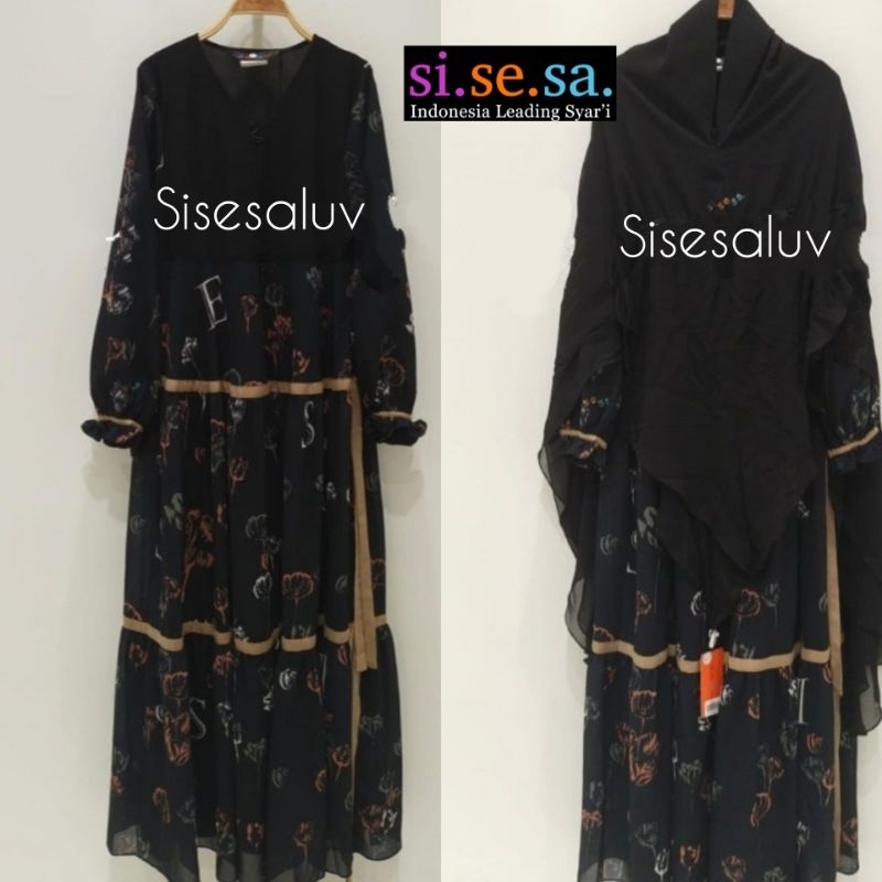 Dress Set Sisesa Terbaru Hitam