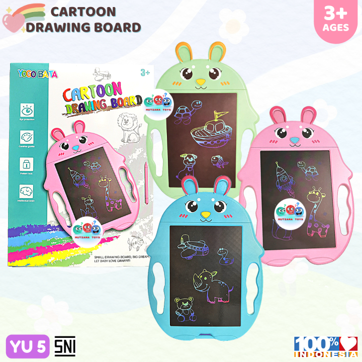 Papan Tulis Cartoon Drawing Board YU5/YU7 Mainan Edukasi Anak