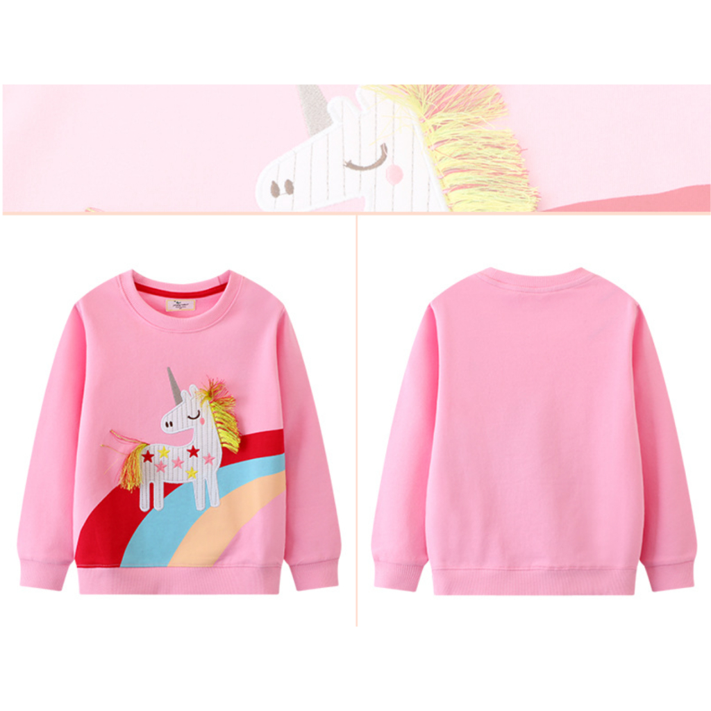 babyfit [3-8thn] sweater CARNAVAL PINK anak perempuan lengan panjang katun import ydm-0404