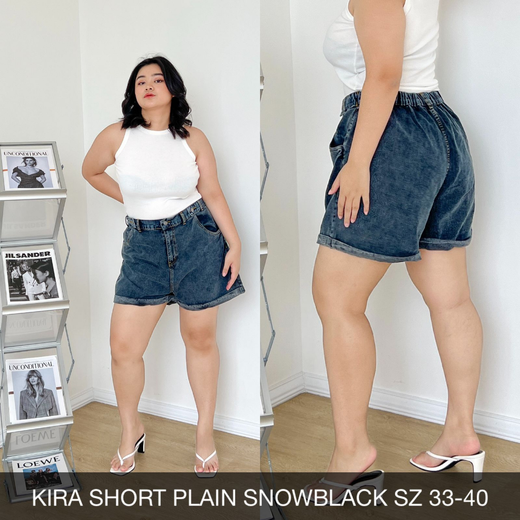 CELANA JEANS WANITA KIRA SHORT PLAIN-SYSCLOTHIER