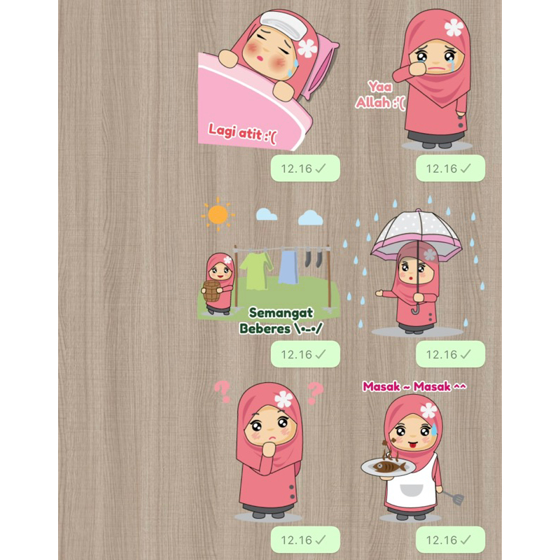 

30 STIKER WHATSAPP MUSLIMAH ( NON GERAK )